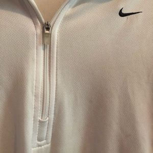 White quarter zip Nike pull over